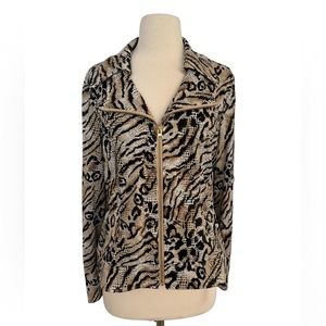 Mila & Milan Animal Print Jacket Sz XL